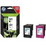 Tinteiro Original HP nº301 Multipack/ Preto/ 3 Cores