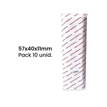 Rolo de Papel Térmico 57x40x11 - Pack de 10 unidades