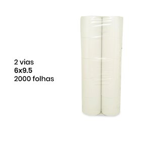 Papel de Computador 6x9,5 - 2 Vias Autocopiativo - 2000 Folhas