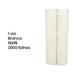 Papel de Computador 12x15/60g - 1 Via Branco - 2000 Folhas