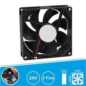 Ventoinha 24V 92X92X25Mm 2 Fios