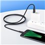 Cabo de Dados e Carregamento em Silicone USB-A / Micro USB, Hoco X61 - Preto
