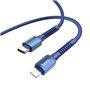 Cabo de Dados e Carregamento Tipo-C para Lightning (PD), Hoco X71 Especial - Azul