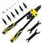 Alicate De Rebites C/ 6 Adaptadores E 150 Porcas De Rebite