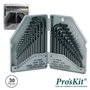 Conjunto De 30 Chaves Hexagonais Sae/M Proskit