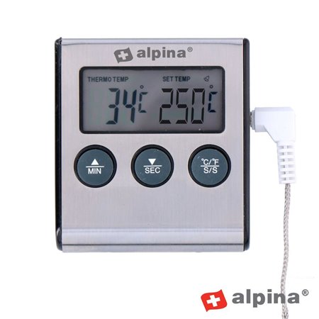Termómetro Digital Alimentar C/ Temporizador Alpina