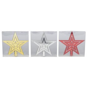 Estrela Decorativa P/ Árvore De Natal 21Cm Cor Sortida