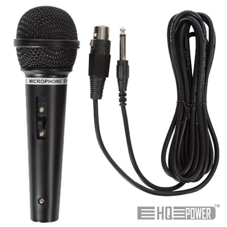 Microfone Dinâmico C/ Cabo 80Hz-12Khz 3M Hq Power