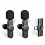 Conjunto 2 Microfones Lapela S/ Fios C/ Receptor Usb-C