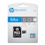 Cartão de memória micro secure digital sd hp 64gb classe 10 u1