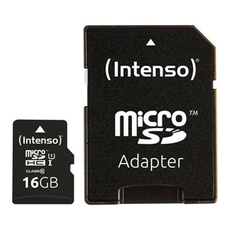 Cartão de memória micro sd intensa 16gb uhs - i cl10 + adaptador sd