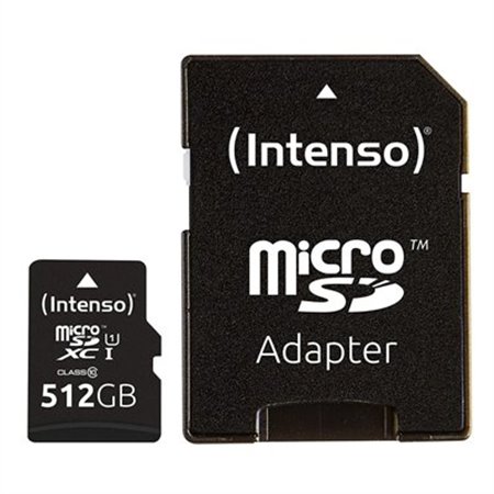 Cartão de memória micro sd 512gb premium uhs - i cl10 + adaptador sd