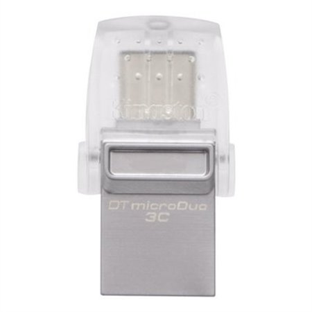 Memória usb 3.2 usb tipo c kingston 256gb datatraveler micro duo