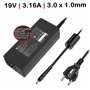 Carregador Portatil Samsung 19V 3.16A 3.0X1.0 mm