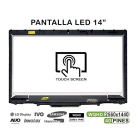 Ecrã Completo com Tátil de 14" para Portatil Lenovo ThinkPad X1 Qhd LP140Qh1 Sp E1