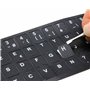 Etiqueta para Transformar-Se em Teclado em Espanhol / Castellano Prata com Letras em Preto