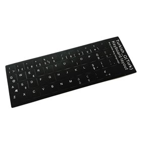Etiqueta para Transformar-Se em Teclado em Idioma Turco Preto