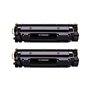 Canon 728/725/712/713/726 Preto Pack de 2 Cartuchos de Toners - Compatível