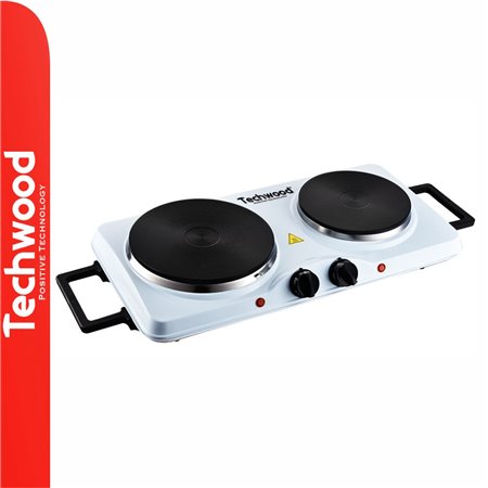 Fogão Elétrico 2 Placas 2500W Branco TECHWOOD