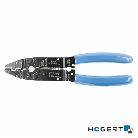 Alicate 4em1 Cravar Terminais Cortar Descarnar HOGERT