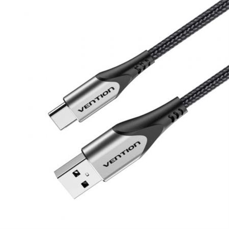 Cabo USB 2.0 Tipo-C Vention CODHF/ USB Macho - USB Tipo-C Macho/ Até 60W/ 480Mbps/ 1m/ Cinza