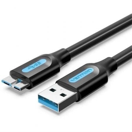 Cabo USB 3.0 Vention COPBG/ USB Macho - MicroUSB Macho/ Até 10W/ 5Gbps/ 1.5m/ Preto