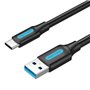 Cabo USB 3.0 Tipo-C Vention COZBC/ USB Macho - USB Tipo-C Macho/ Até 60W/ 5Gbps/ 25cm/ Preto