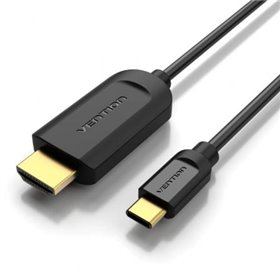 Cabo Conversor HDMI 1.4 4K Vention CGUBG/ USB Tipo-C Macho - HDMI Macho/ 1.5m/ Preto