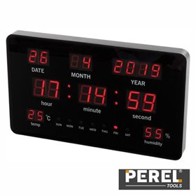 Relógio de Parede Digital Perel