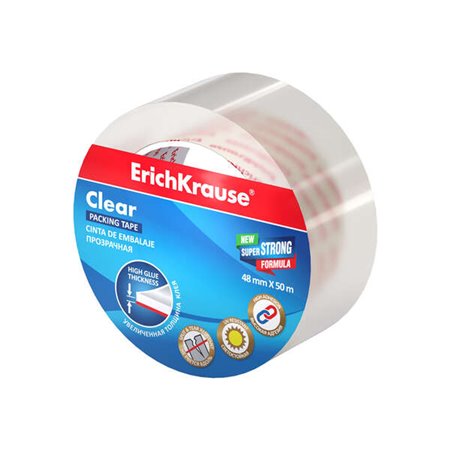 Fita de vedação transparente Erichkrause - 48mmx50m - Transparente