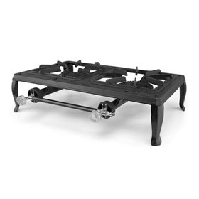 Fogão a gás portátil Orbegozo FO 6200 - Potente e resistente para uso externo - Grelha em ferro fundido - Seguro e prático - Pot