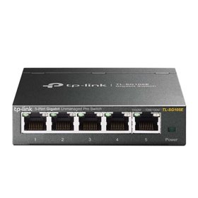 TP-Link Easy Smart Switch com 5 portas Gigabit - Plug & Play - Caixa metálica - Reduz o consumo de energia
