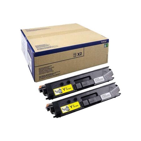 Brother TN329 Toners originais amarelos, Pack de 2 - TN329YTWIN