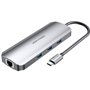 Docking USB-C Vention TOLHB/ 1xHDMI/ 3xUSB/ 1xUSB-C PD/ 1xRJ45/ 1xLeitor de Cartões SD/ 1x MicroSD/ Jack 3.5/ Cinza