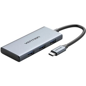 Docking USB-C Vention TOOHB/ 1xHDMI/ 3xUSB/ 1xLeitor de Cartões SD e MicroSD/ Cinza