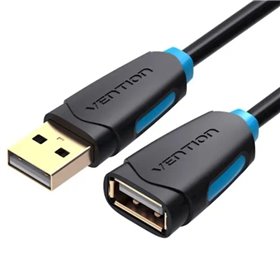Extensão USB 2.0 Vention CBCBI/ USB Macho - USB Fêmea/ 3m/ Preto