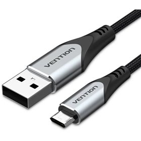 Cabo USB 2.0 Vention COCHD/ USB Macho - MicroUSB Macho/ 480Mbps/ 50cm/ Preto