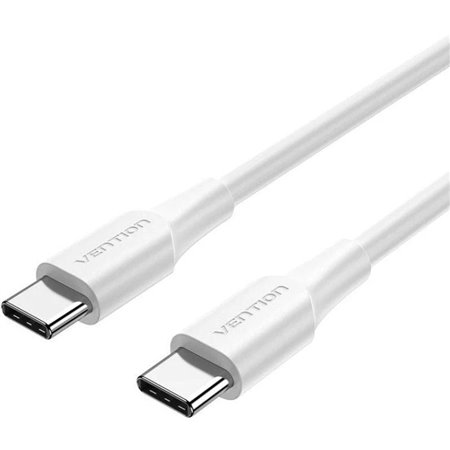 Cabo USB 2.0 USB-C 3A Vention TRCWH/ USB-C Macho - USB-C Macho/ Até 60W/ 480Mbps/ 2m/ Branco