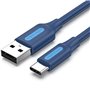 Cabo USB 2.0 USB-C Vention COKLF/ USB-C Macho - USB Macho/ Até 60W/ 480Mbps/ 1m/ Azul