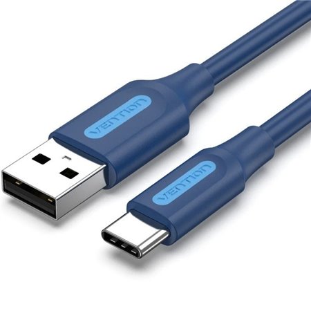 Cabo USB 2.0 USB-C Vention COKLF/ USB-C Macho - USB Macho/ Até 60W/ 480Mbps/ 1m/ Azul