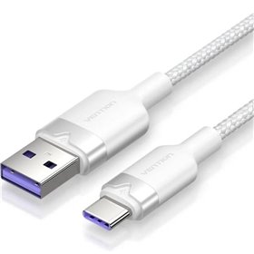 Cabo USB 2.0 USB-C Vention CTOWF/ USB-C Macho - USB Macho/ Até 100W/ 480Mbps/ 2m/ Branco