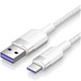 Cabo USB 2.0 USB-C Vention CTOWF/ USB-C Macho - USB Macho/ Até 100W/ 480Mbps/ 2m/ Branco