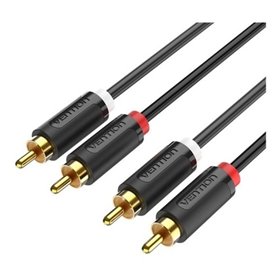 Cabo Stereo Vention BCMBD/ 2x RCA Macho - 2x RCA Macho/ 50cm/ Preto