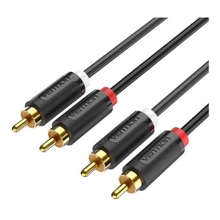 Cabo Stereo Vention BCMBD/ 2x RCA Macho - 2x RCA Macho/ 50cm/ Preto