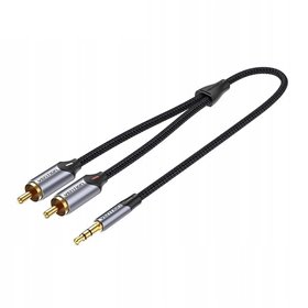 Cabo Stereo Vention BCNBJ/ Jack 3.5 Macho - 2x RCA Macho/ 5m/ Cinza