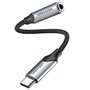 Conversor Vention BGMHF/ Jack 3.5 Fêmea - USB-C Macho/ 1m/ Cinza