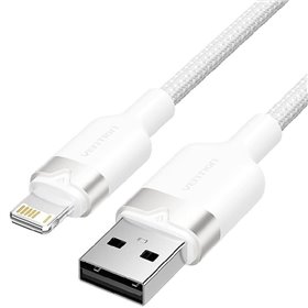 Cabo USB Lightning Vention LANWH/ USB Macho - Lightning Macho/ 480Mbps/ 2m/ Branco