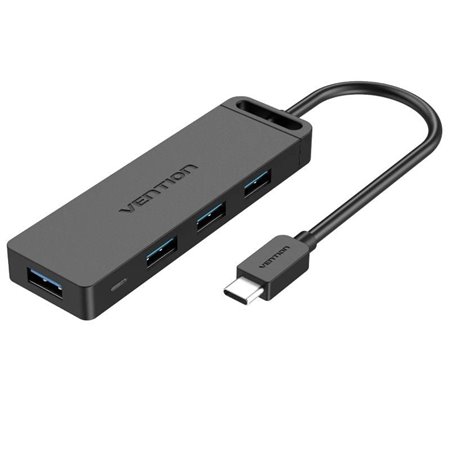 Hub USB-C Vention TGKBB/ 4xUSB/ 1xMicroUSB PD/ 15cm