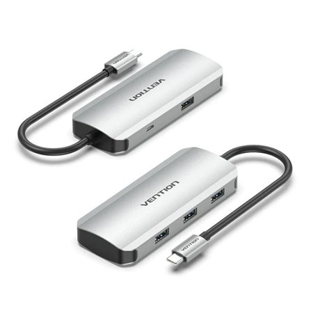 Hub USB-C Vention TNAHB/ 4xUSB/ 1xMicroUSB PD