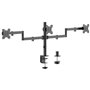 Suporte de mesa para 3 monitores Aisens DT27TSR-281/Giratório/Inclinável/Até 10 kg